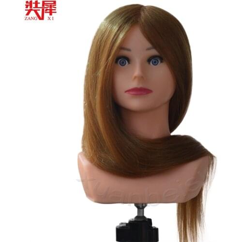 High Grade 85% Natural Hairstyle Head Manikin Head With Human Hair Hairdressing Mannequins Mannequin Head Hairdresser Head