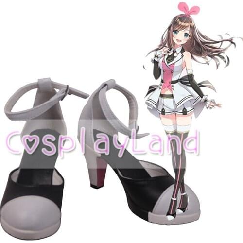 Japanese Virtual Idol A.I.Channel Kizuna Ai Birthday Cosplay High Heel Shoes Customized Accessories Halloween Party Shoes