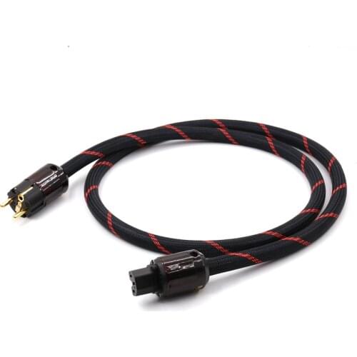 YTER FP-314Ag OCC copper silver plated AC schuko Power Cable with P-079E/C-079 EU version connector plug