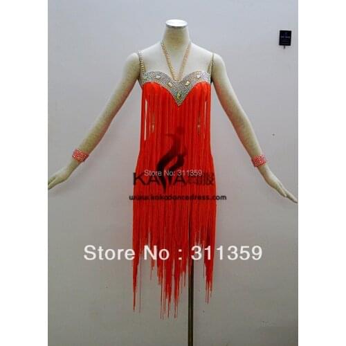 KAKA-L130421,Women Latin Dance Wear,Girls Salsa Competition Dress Ladys Tango Samba Rumba Chacha Dance Dress,Dance Dress Latin