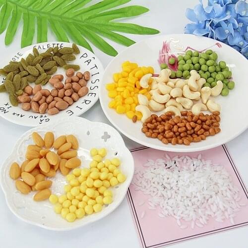 10g/Lot Simulated Nuts Sprinkles For Slime Supplies Toy Polymer Clay Peanut Cashew Corn Peas Addition For Fluffy Clear Slime