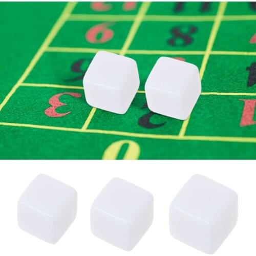 10Pcs White Blank Dice Square Corner 6 Sided Mathematical Tools For Kid Educational Toys DIY Board Games Accessories