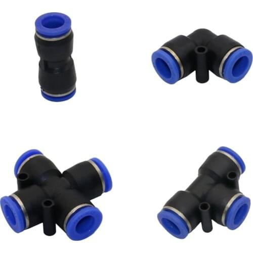 12mm 3-Way, 4-Way, Elbow, Straight Slip-Lock Quick Connector Garden Irrigation Mist Cooling Hose Adapter 2 Pcs