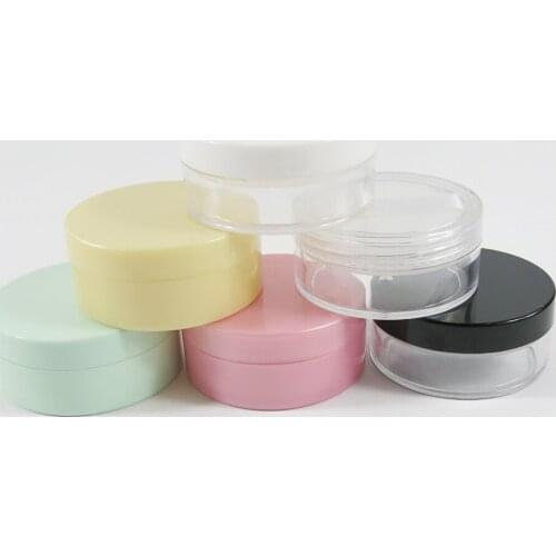 200 X 5g Loose Powder Box Jar With Sifter Powder puff Case Facial Blush Container Eyeshadow Cream Cosmetic Jars 30g for Cream