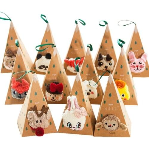 3 Pairs Christmas Gift 3D Design Fluffy Coral Velvet Thick Warm Socks Women Towel Floor/Sleeping Socks High Quality Sox Gift Box