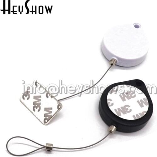 50pcs Stretch Security Pull Wire Box Jewelry Secure Steel Cable Retractable Anti-theft Chain Display Automatic Winding Reel