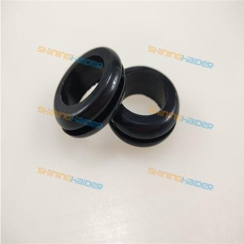 500pcs Asian type inner diameter 16mm opening hole 23mm black natural rubber grommets ring protective grommets rubber bushing