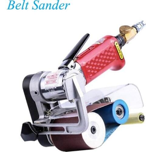 60*260mm Pneumatic Belt Sander Air Grinder Pneumatic Wire Drawing Machine Adjustable Air Grinder Small Sandpaper Machine R-6026