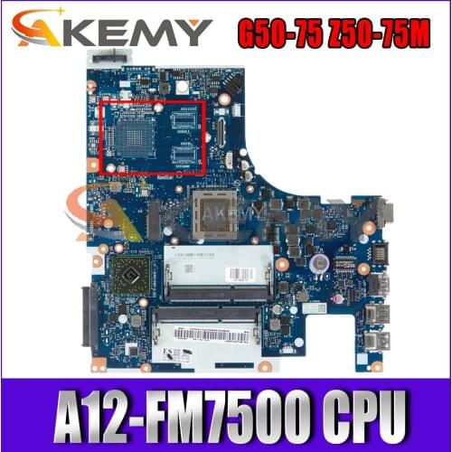 Akemy ACLU7/ACLU8 NM-A291 For Lenovo G50-75 Z50-75M Laptop Motherboard CPU A12-FM7500 DDR3 Work