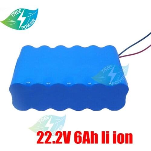 6S 22.2V 6Ah 18650 Battery 6000mAh Electric Bicycle Moped /Electric/Li ion 24V Battery Pack with 25.2 v BMS Protection