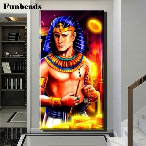 Custom Photo 5d Diy Diamond Painting Egyptian pharaoh King Queen Diamond Full Square Drill Diamond Embroidery Home Decor FF5597