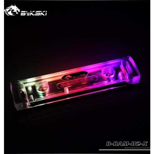 Bykski RAM Water Cooling Block use for Dual Channel 2pcs RAM Cooled / Copper Cooled RGB Radiator