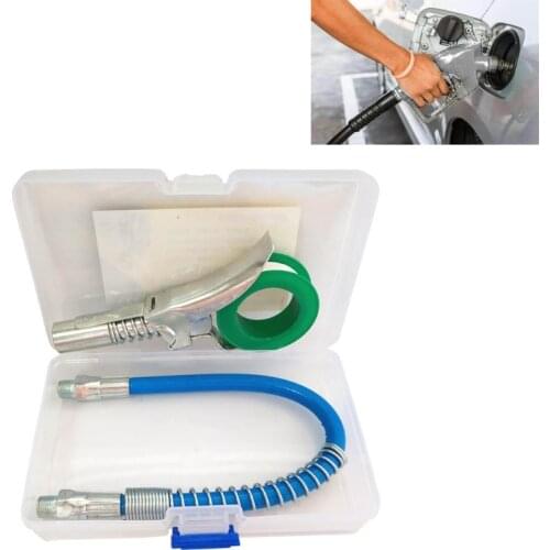 Locking clamp type grease nozzle nipple 10000 PSI Grease Coupler Adapter Hose Kit 1/8”NPT Lock Tool Refueling gun head