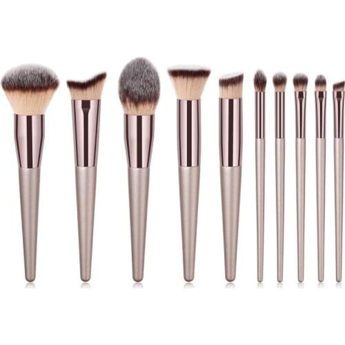 Champagne Makeup Brushes Set For Foundation Powder Blush Eyeshadow Concealer Lip Eye Makeup Brush Cosmetics Makeup Set TSLM2