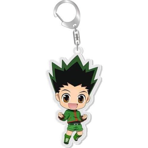 5pcs/Set HUNTER×HUNTER GON·FREECSS Killua Zoldyck Kurapika Leorio PaladiKnight Kulolo lushilufelu PVC Pendant Figure Key Chain