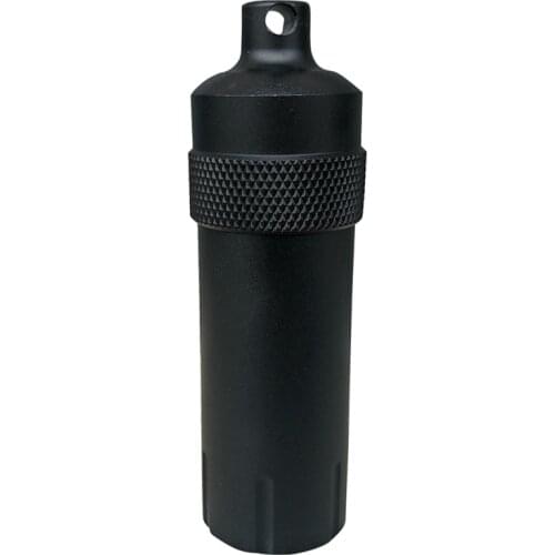 CNC Full Metal Pill Box Medicine Keychain Single Chamber Stainless Steel Waterproof Pill Organizer Travel Camping Metal Medic