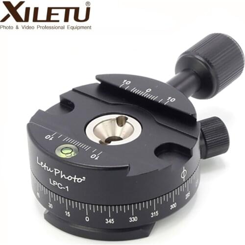 XILETU LPC-1 Panoramic Shooting PTZ Camera Tripod Head Quick Release Adapter With 1/4"-3/8" screw