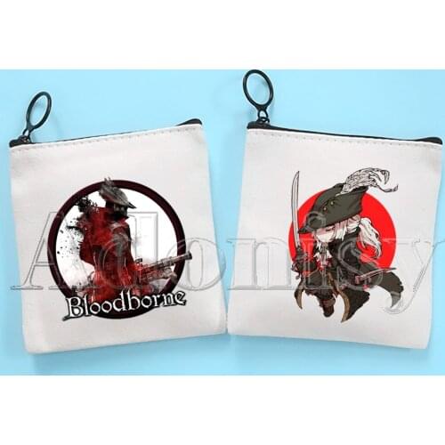 Bloodborne Canvas Coin Purse Coin Purse Collection Canvas Bag Small Wallet Zipper Key Bag Hand Gift