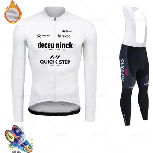Invernale Ciclismo 2021 Quick Step Men Winter Cycling Clothing Fashion Road Bike Warm Road Bike Winter Thermal Fleece Ciclismo