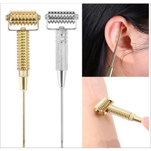 Face Massager Ear Acupoints Probe Acupuncture Points Needle Probe Facial Tightening Slimming Spring Roller Double Chin Removal