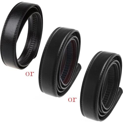 Mens Faux Leather Automatic Business Belt Replacing Waistband Without Buckle