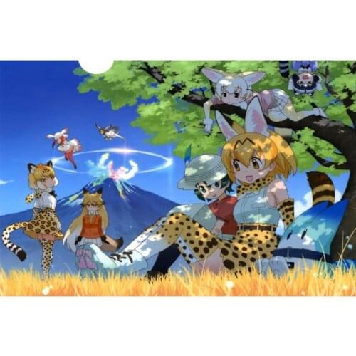 New Arrival Custom Kemono Friends Poster Home Decoration Fashion Silk Fabric Wall Poster 27X40cm30X45cm