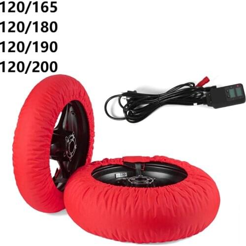 New CE Digital Motorcycle Universal Tyre Warmer Tire Warmer Heater 120/180 120/190 120/200 Front and Rear calentador de llantas