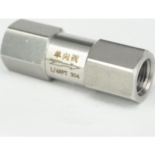 1/4" NPT Female Check One Way Valve 304 Stainless Steel Water Gas Oil Non-return