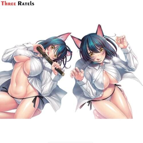 Three Ratels A917 Merci Of Taimanin Asagi Personalized Creative Scratch Stickers Auto Decals For School Gifts Kids Toy Decor