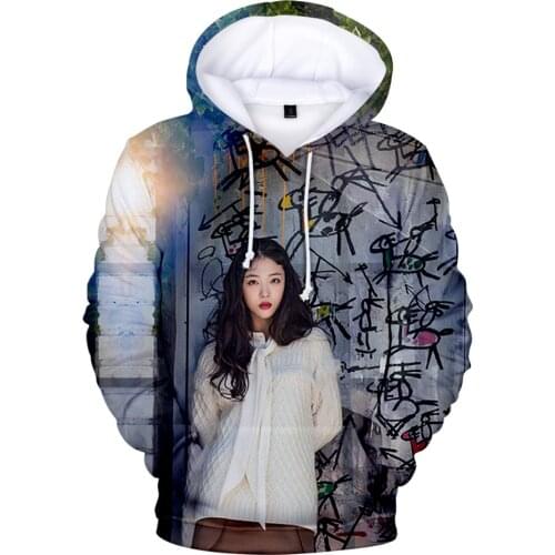 3D Sulli Casual Fashion Print Hoodies Womens/Men 3D Pop Singer Sweatshirt Children Sulli Autumn and Winter Comfortable Pullover