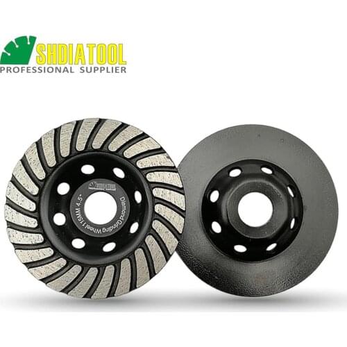 SHDIATOOL 2pcs 115mmDiamond Turbo Row Grinding Cup Wheel Concrete Masonry And Some Other Construction Mater 4.5" Grinding Disc