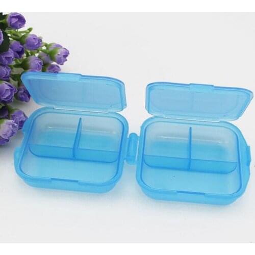 200PCs Folding Travel Portable 2 Layer 6 Room Vitamin Medicine Pill Box Case Organizer Container Storage Boxes ZA5444