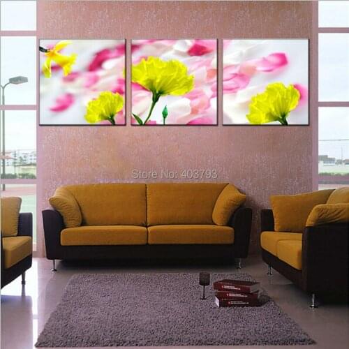 3 Piece Modern Decorative Flower Pictures 100% Hand Painted Abstract Oil Paintings On Canvas Wall Art For Home Decor Wall Decor
