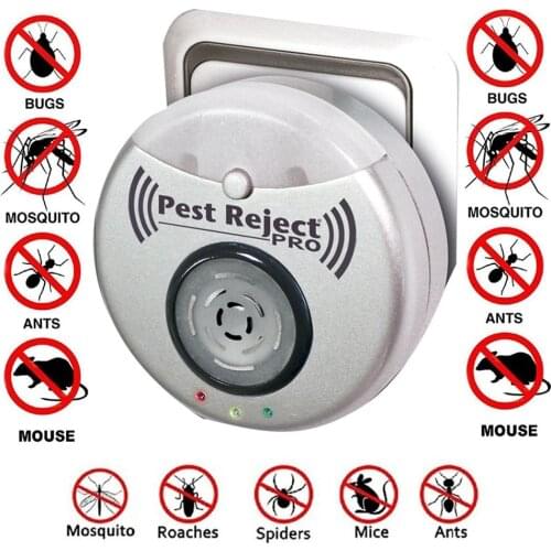 Pest Reject Pro Anti Insect Ultrasonic 300 Square Meters Of Coverage Pest Repeller Rat Mosquito Fly Killer