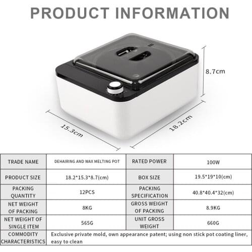Body Hair Removal Wax Hot Warmer Depilatory Kit Pot for Hard Wax Beans