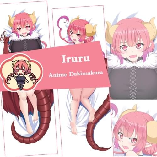 Japan Anime Miss Kobayashis Dragon Maid Iruru Dakimakura Hugging Pillowcase Bedroom Bedding Pillow Case Cover Collection