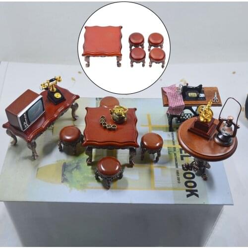 1:12 Wooden Dollhouse Furniture Dollhouse Chair Table Furniture Dollhouse