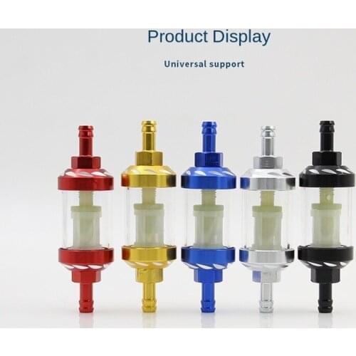 1pcs CNC Aluminum Alloy Glass Motorcycle Gas Fuel Gasoline Oil Filter Moto Accessories for ATV Dirt Pit Bike Motocross