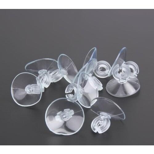 10pcs Aquarium Sucker Suction Cup for 4 6mm Air Line Pipe Tube Wire Holder Clear Sucker for Glass 2.5*2cm