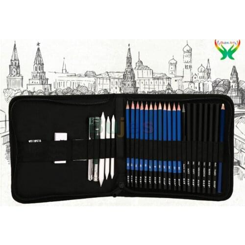 28 pc/set Sketch set carbon pen drawing tool beginner art drawing pencil set Graphite pencil carbon drawing pencil art supplies