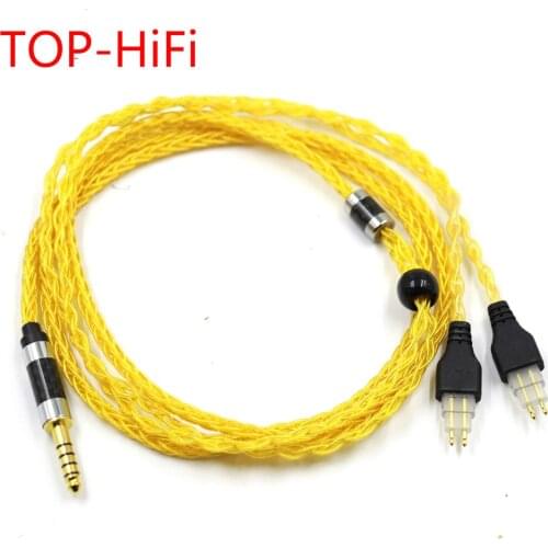 TOP-HiFi 3.5mm 2.5mm XLR 4.4mm 8Core Silver Plated OCC Earphone Cable For Sennheiser HD580 HD600 HD650 HDxxx HD660S HD58x HD6xx