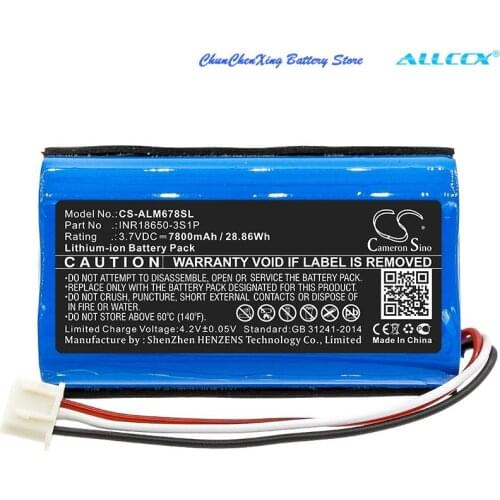 Cameron Sino 7800mAh/10200mAh Speaker Battery for Altec Lansing Omni Jacket, iMW678, Lifejacket, IMW789, LifeJacket XL