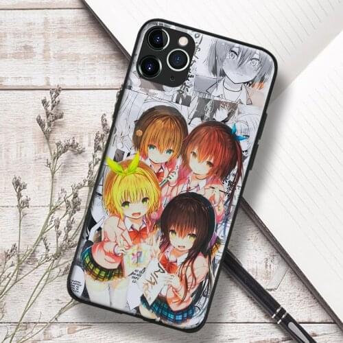 HenSuki Anime Soft TPU Glass Phone Case for IPhone SE 6s 7 8 Plus X Xr Xs 11 12 Mini Pro Max Samsung