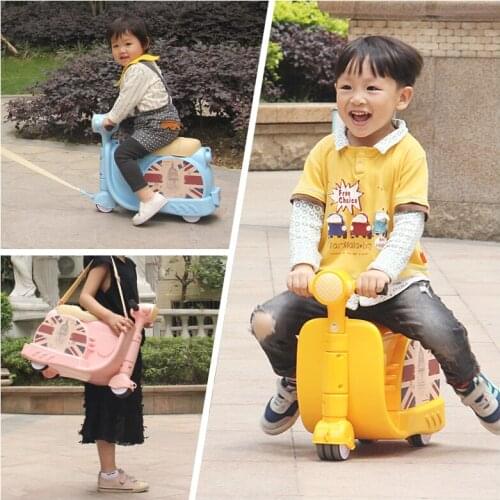 18 inch Lovely animal boy vs girl suitcase Can sit to ride Check box children cute cartoon creative Toy box luggage bag Gift box