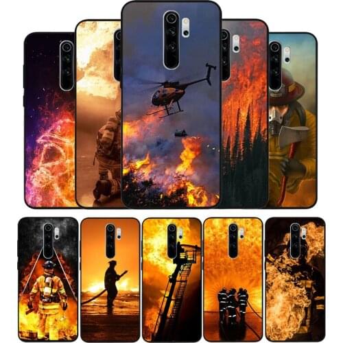 Fireman black Phone Case For Xiaomi Redmi note 9 8 7 6 5 4 Pro S for redmi 4A 4X 5 Plus 5A 7A Cover