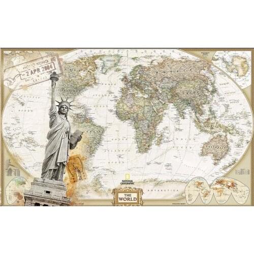 Customized photo wallpaper 3d murals wallpaper Europe type restoring ancient ways is a world map of liberty wallpaper home decor