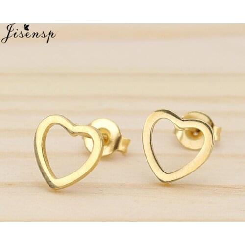 Jisensp New Earrings Fashion Jewelry Heart Earrings for Women Brincos Oorbellen Statement Stud Earrings Wedding Earings Gift