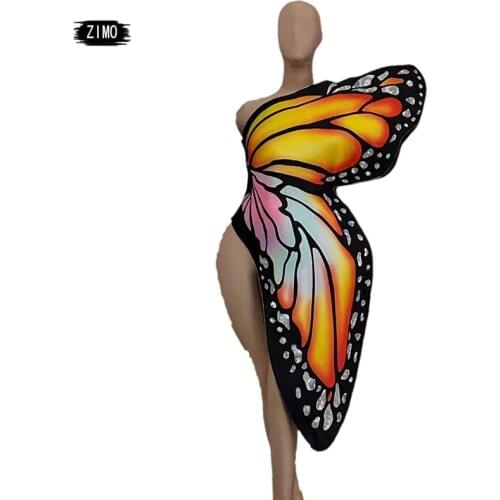 Carnival Festival Costume Women Butterfly Wings Clothes Accessories Stage Party Nightclub Fairy Wings Cosplay Dance Costumes