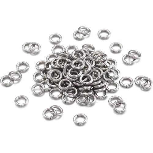 10g 3 4 5 6 7 8mm Stainless Steel Jump Rings Split Rings Connectors For Handmade DIY Jewelry Finding Making Accessories
