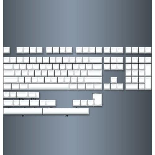 NP Profile Pure White Milk White Blank Keycaps For Cherry Mx Switch Mechanical Keyboard 63 64 67 68 84 87 1.3mm PBT Key Caps